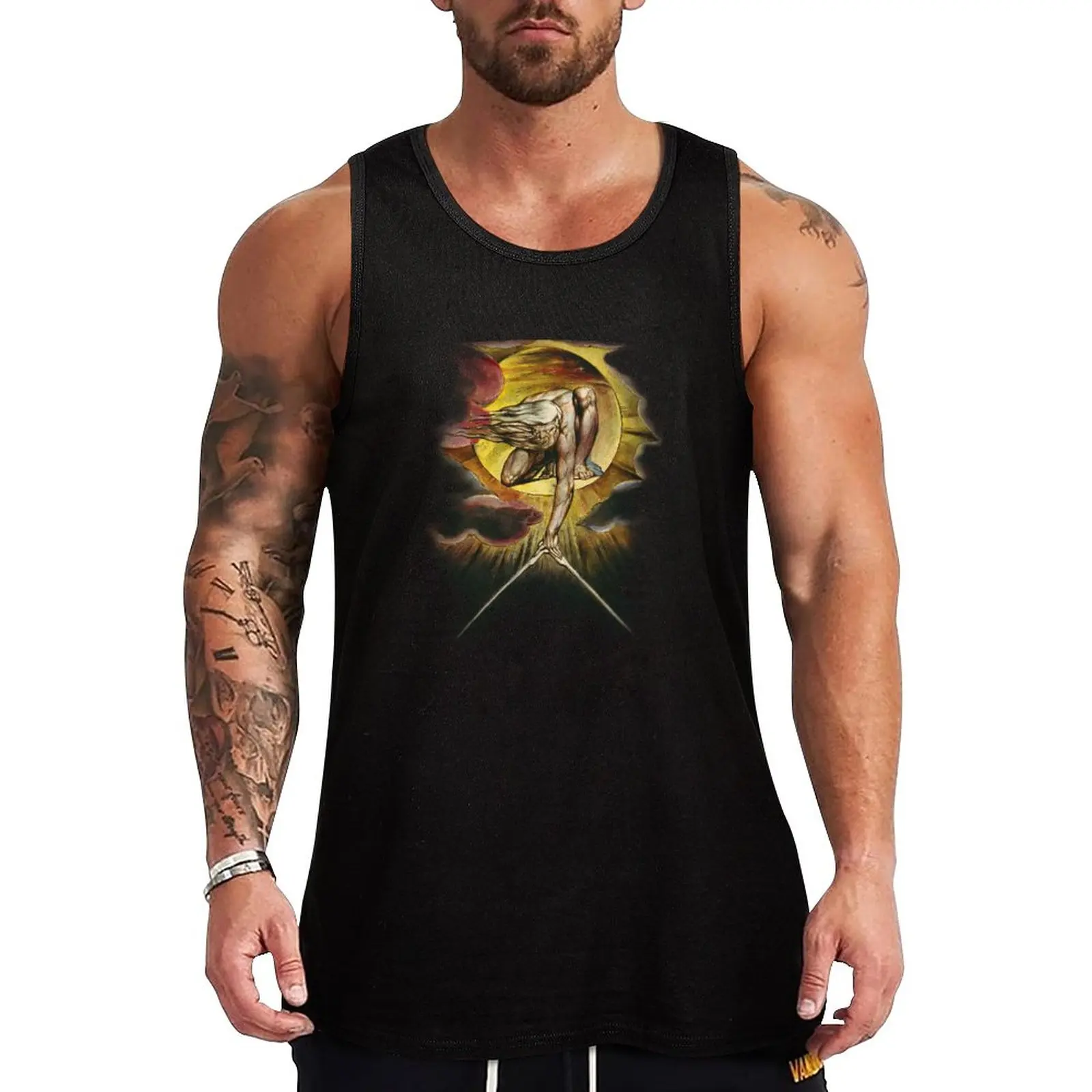 

New William Blake: The Ancient of Days Tank Top T-shirt male Working vest t-shirts for men men clothes