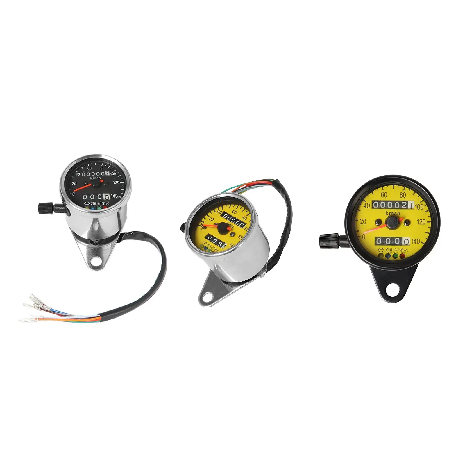 Motorbicycle Instrument Speedometer Dual Odometer Gauge for Motorbike Refit