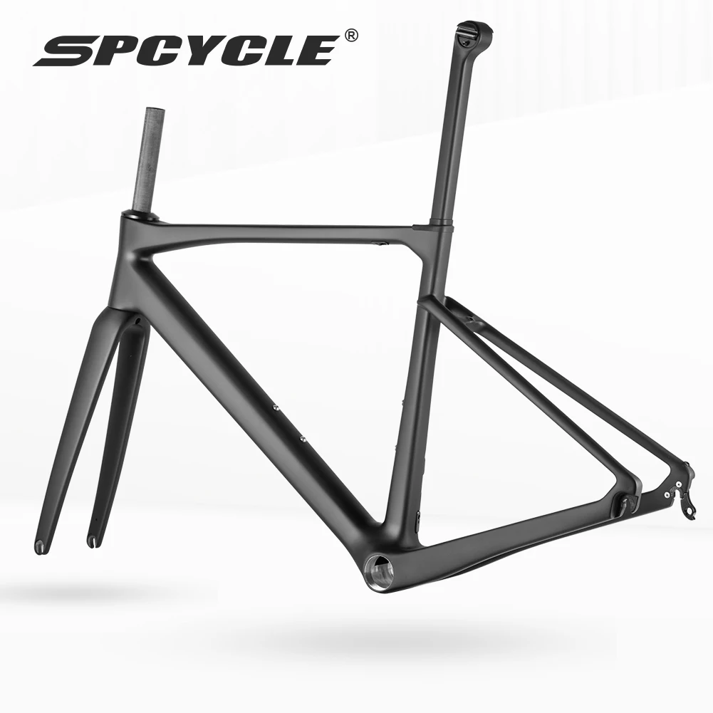 Spcycle T1000 카본 림 브레이크 로드 자전거 프레임 모던 지오메트리 클래식 V 브레이크 레이싱 자전거 프레임셋