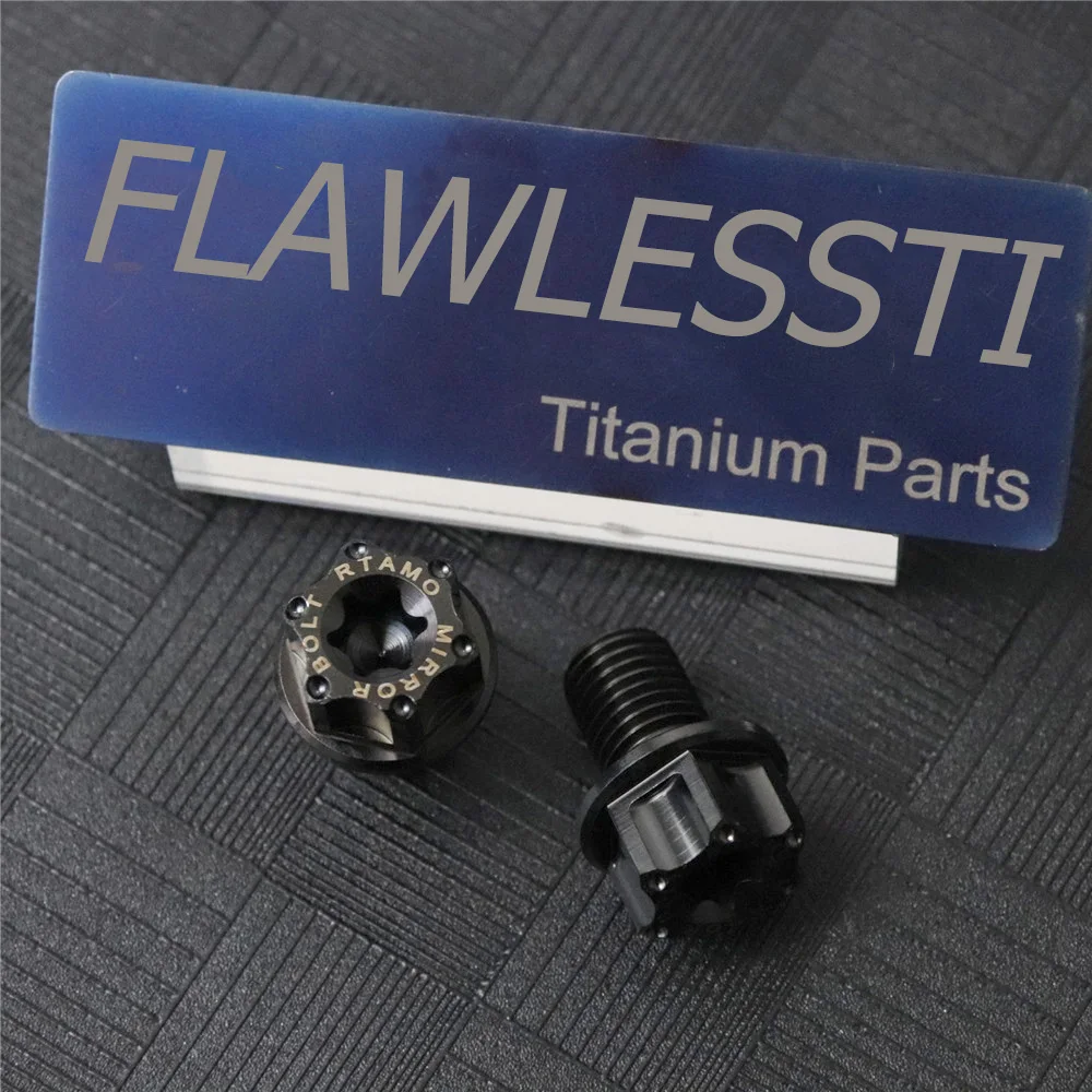 FLAWLESSTI M10x10 15 mm 1.25 Pitch Gr5 Titanium Bolts