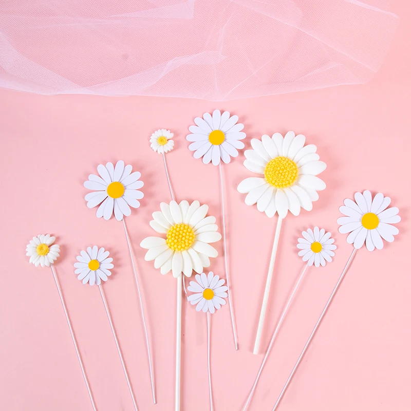 Daisy Themed Birthday Banner Kit - 2-Piece Yellow Paper Bunting, DIY Decoration For Baby Shower, Parties