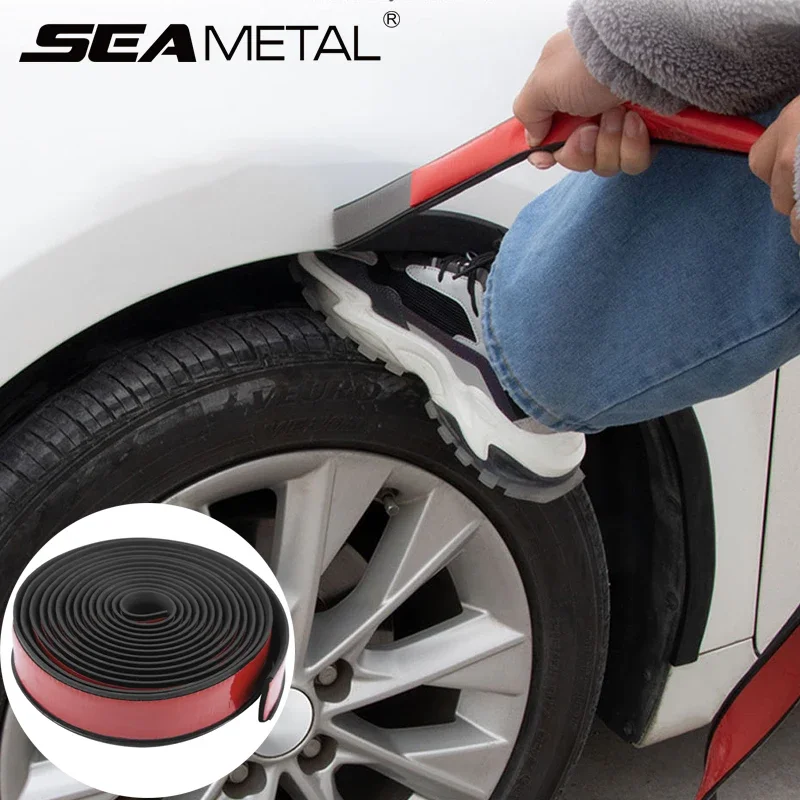 SICOTTON 4 Pezzi/Set 73 * 2,5 Cm Gomma per Sopracciglio Ruota Auto Arco