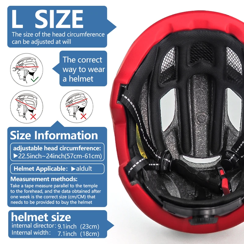 Adult Bike Helmet with Goggle & Taillight 6