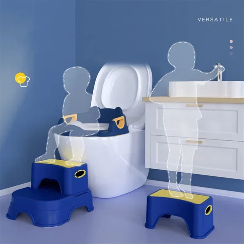 Two Step Kids Step Stools Toilet Potty Training Stool Versatile Toddler Stool for Bathroom Kitchen-Non Slip Comfort and Safety step stool