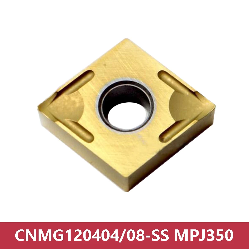 

Original CNMG120404-SS MPJ350 CNMG120408-SS MPJ350 Carbide Inserts Processing Stainless Steel CNC Lathe Cutter CNMG1204 10pcs