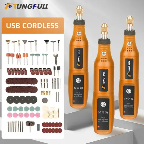 Mini Wireless Drill Rechargeable Polishing Machine DIY Mini Rotary Tool USB Engraving Tool Dremel Tool Modeling Mini Drill
