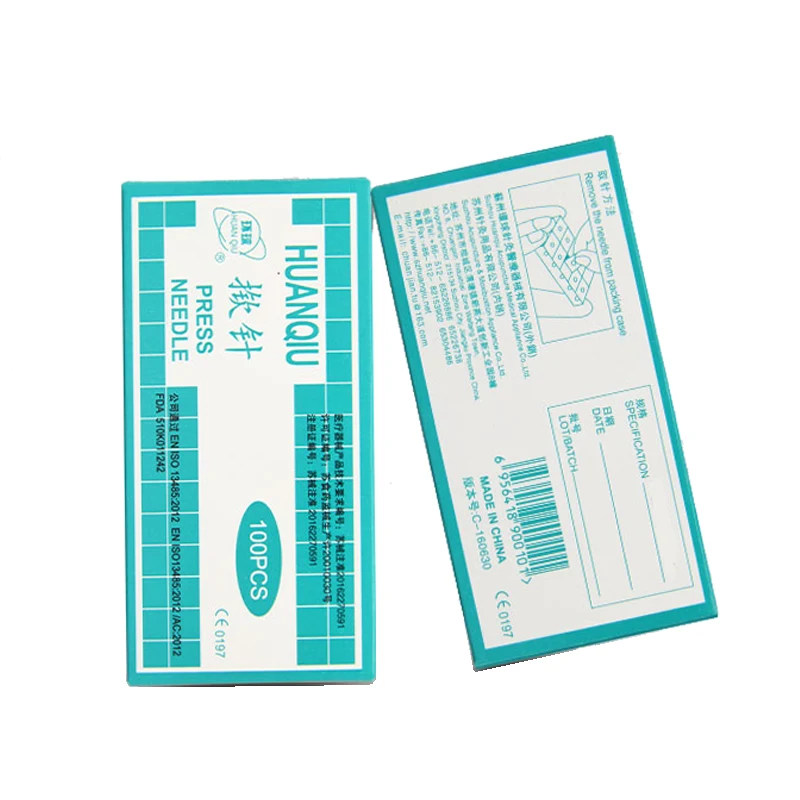 100pcs/box Ear Acupuncture Needle Sterile Disposable Needles Embedded Ear Needle Press Seed
