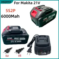 Batterie lithium rechargeable 21V pour outil électrique sans fil Makita 21V, batterie de rechange universelle compatible haute capacité 1