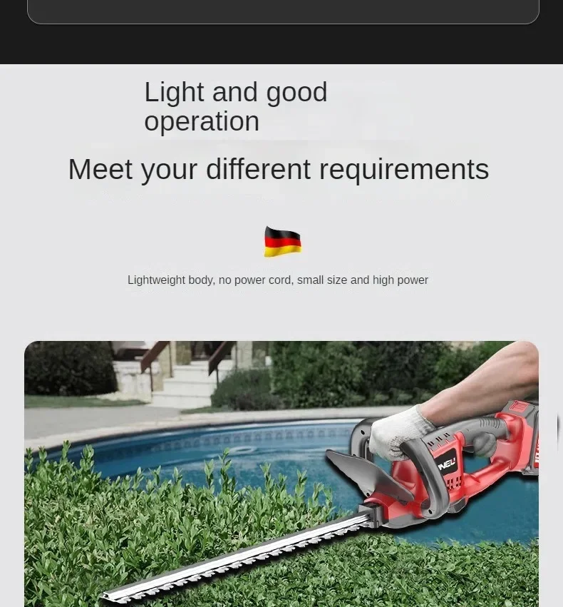Electric Hedge Trimmer with Lithium Battery and Tea Harvester for Greening and Garden Pruning 6