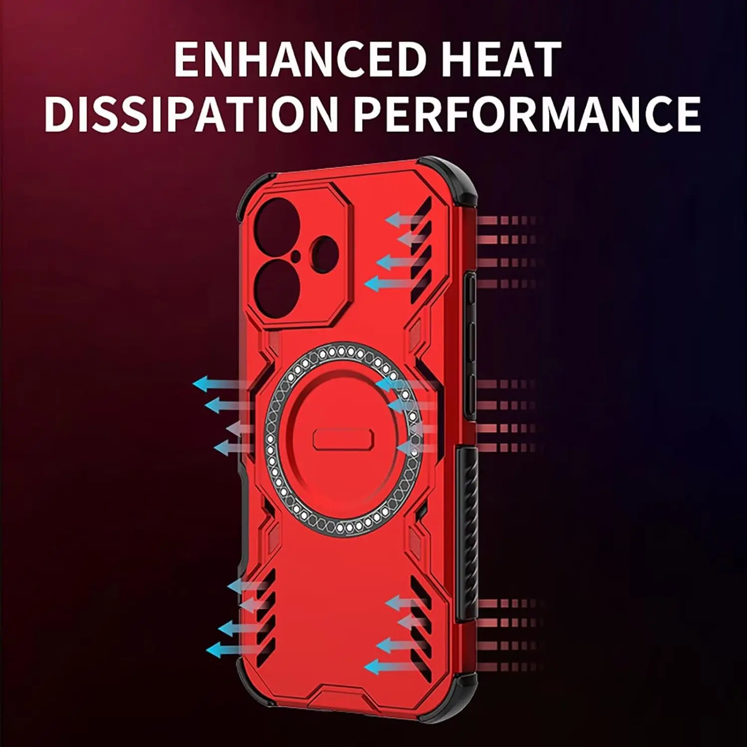 Advanced Heat Dissipation Magnetic Wireless Charging Case with Lens Protection