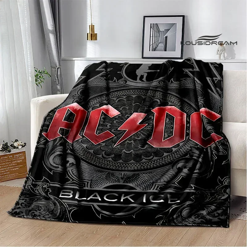 Rock band AC/DC retro printed blanket Flange warm blanket picnic blankets cubre cama throw blanket bed linings Birthday Gift 6