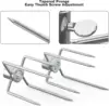 BBQ Rotisserie Fork Kit Stainless Steel Chicken Fork Durable Double-Sided Skewer Barbecue Camping Versatile Sturdy 4