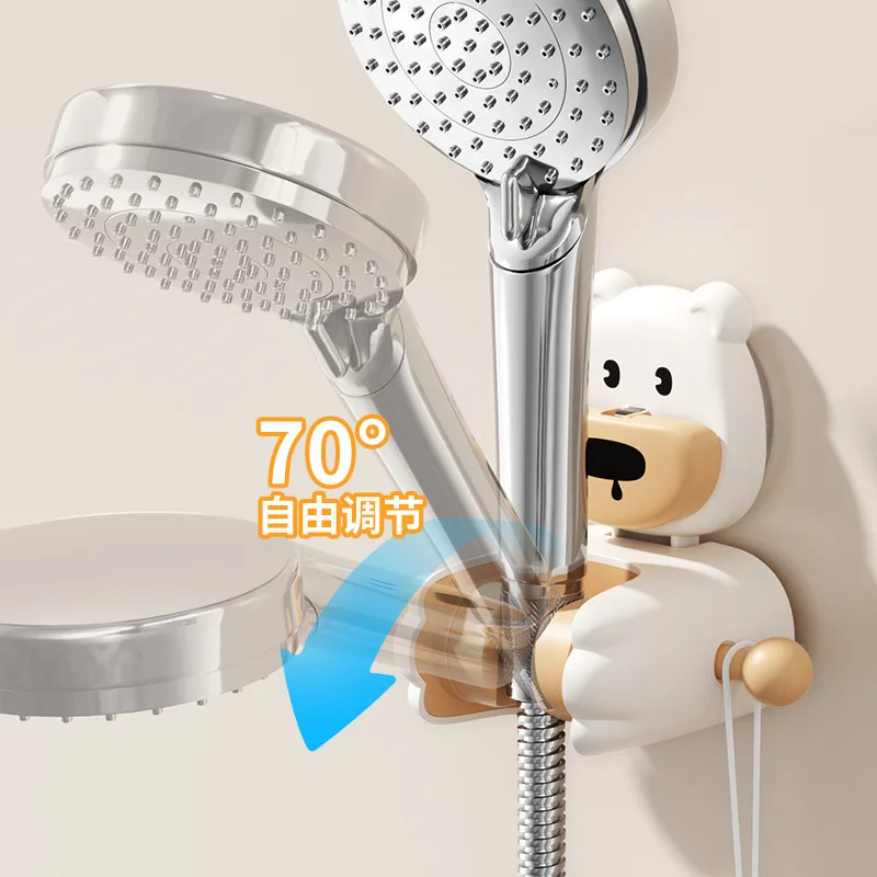 Shower Holder Suction Cup Bath Punch-free Showerhead Showerhead Shelving Shelf Organizer Bathroom Storage  Household Items 3