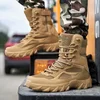 Men's Outdoor Casual Hiking Boots Tactical Special Forces Field Man Boot Lightweight Outdoor Non-Slip Men Motorcycle Boots