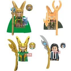 Loki God of Thunder Hela Jane Building Blocks Movie Series Figures Heads Creative Educational Kids Toys Collection of gifts