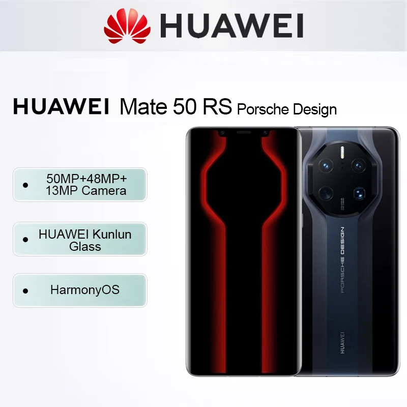 

HUAWEI Mate 50 RS HarmonyOS Smartphone IP68 dust/water Kunlun Glass 6.74 inch Porsche Design 512GB ROM Original Mobile phones