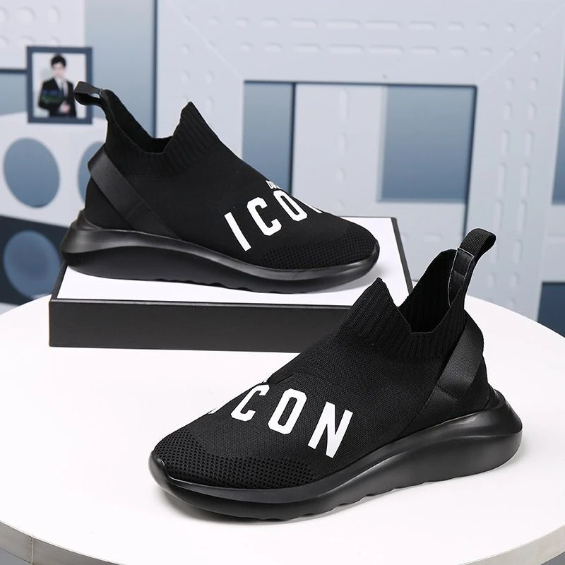 

Men Women Shoes Italy Luxury Brand Breathable Sneakers dsq2 Lightweight Running Couple ICON printed Casual Shoes 35-45