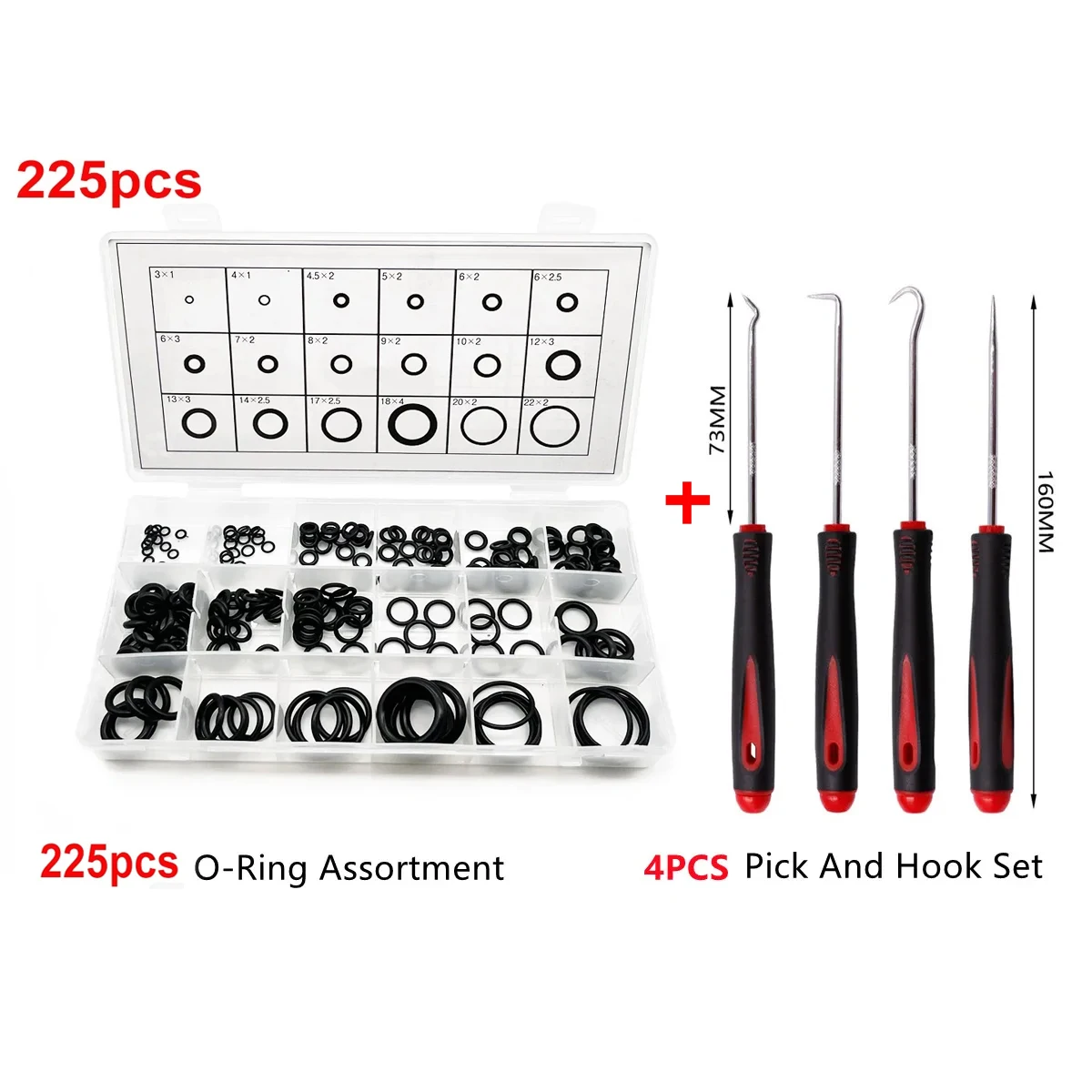 225pcs Black Set