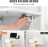 Wall Mounted Folding Table, Wall Mount Drop Leaf Tables, Wooden Floating Desk for Dining, Laundry Room, Office 4