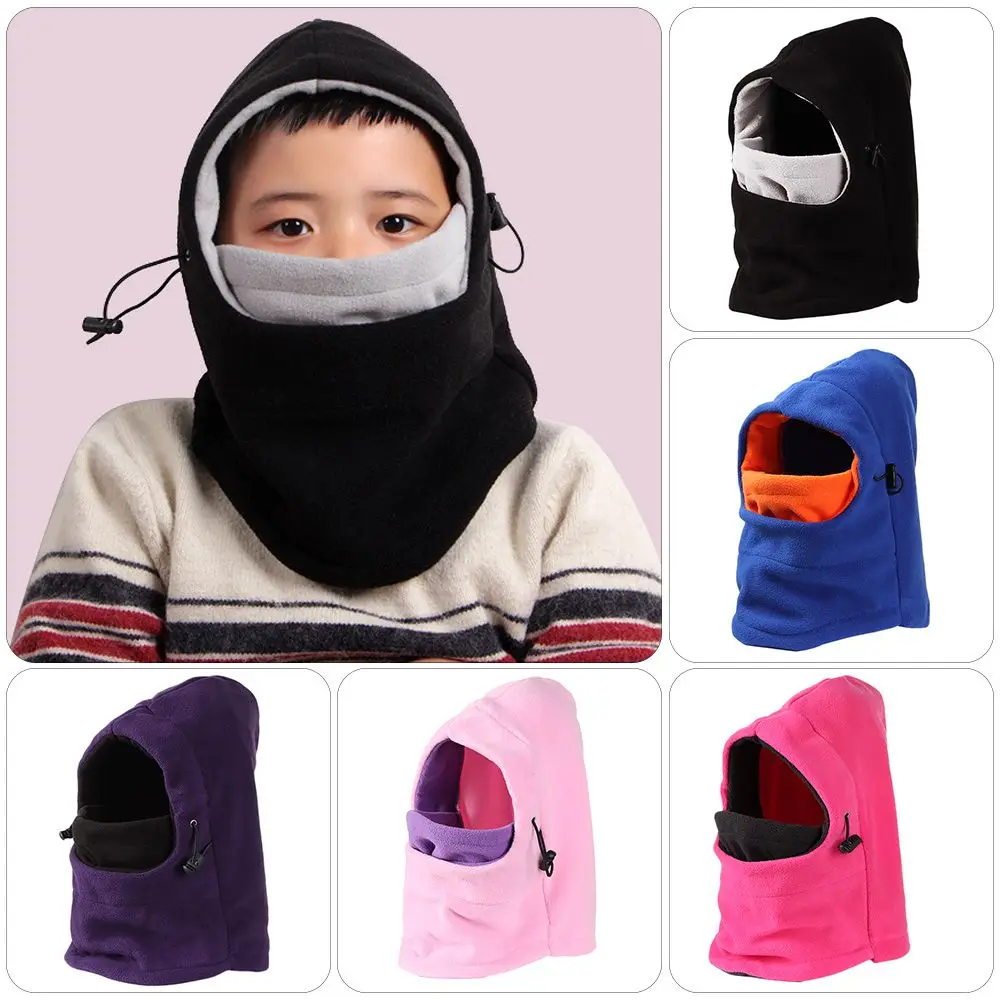 Bébé Fille Garçon Cagoule Mignon Bonnet Écharpe Hiver Chaud Cache-oreilles  Bonnets Tricotés Enfant Double Pompon Cagoule Cagoule pour Ski Snowboard ( Noir) 