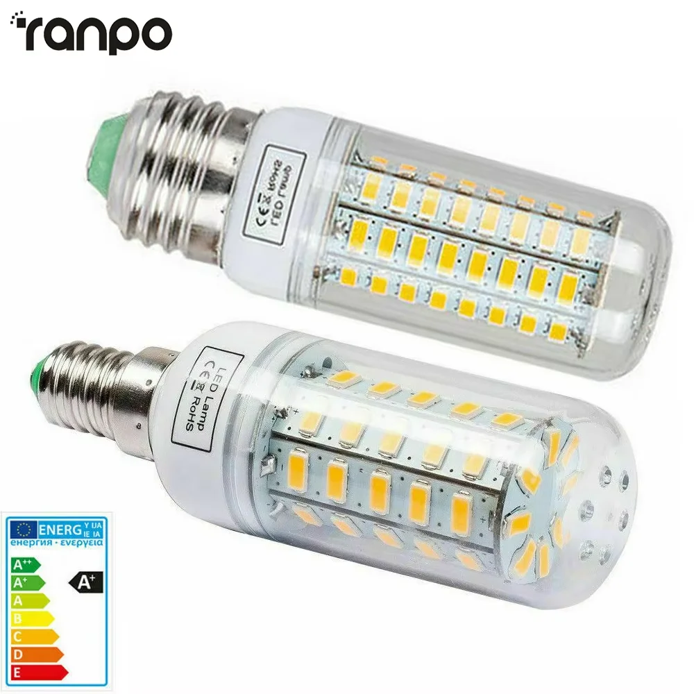 7-15W E27 lampe à LED E14 LED SMD5730 220V ampoules de maïs 24 36 56 72LED s lampara LED lustre pour la décoration intérieure Ampoule lumière LED