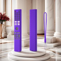 Silicone Protective Case for TV Remote - Anti - Slip, Drop - Resistant & Washable (PURPLE)