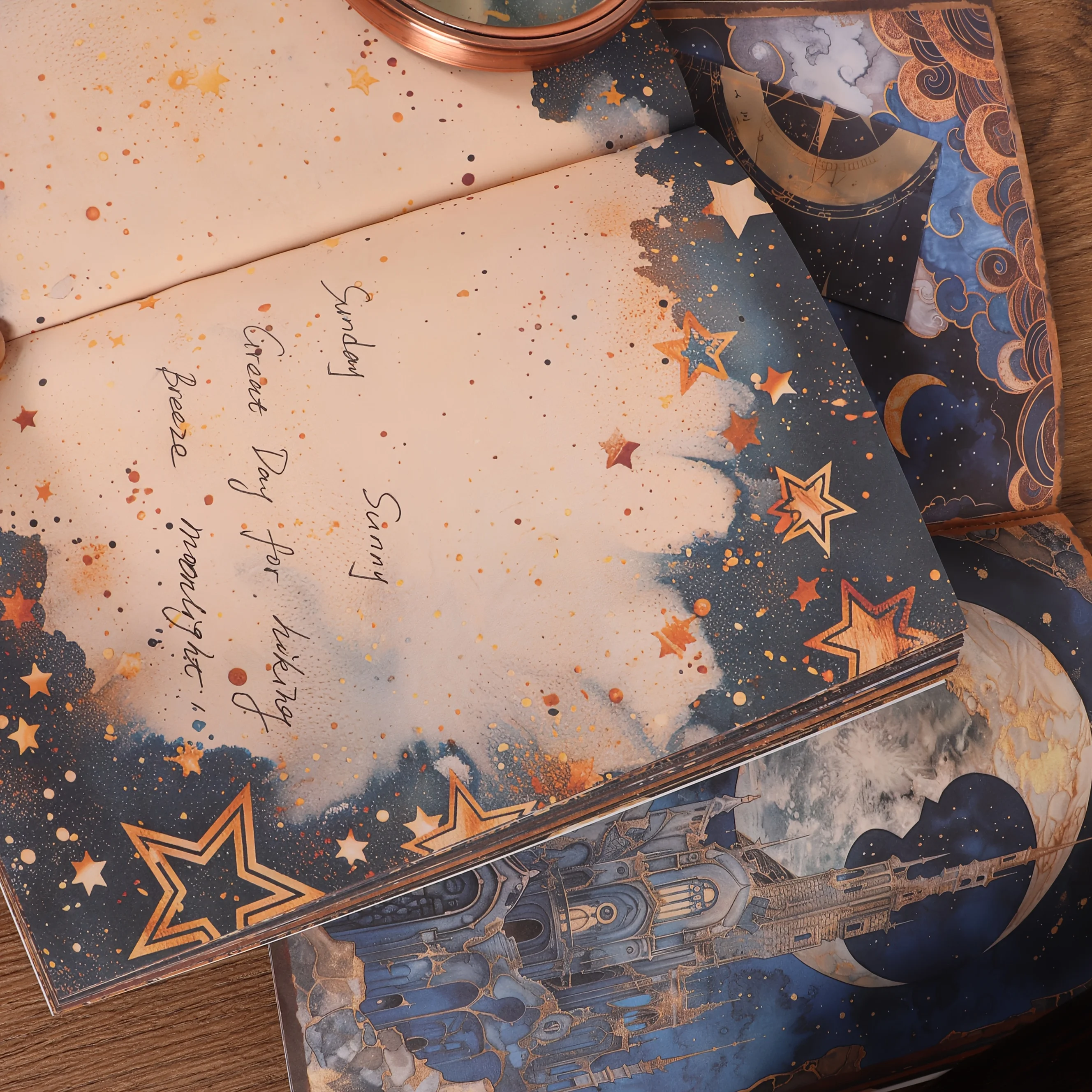 A5 Journal Notebook with Two Bookmarks - 96 Pages for Writing and Scrapbooking