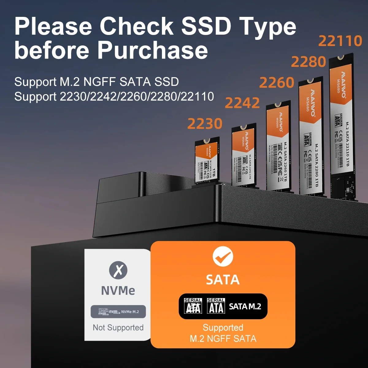 MAIWO Offline Clone 6 Bay M.2 SATA NGFF SSD Enclosure Case Support USB 3.1 to M2 SSD Docking Station For M.2 sata ngff Disk