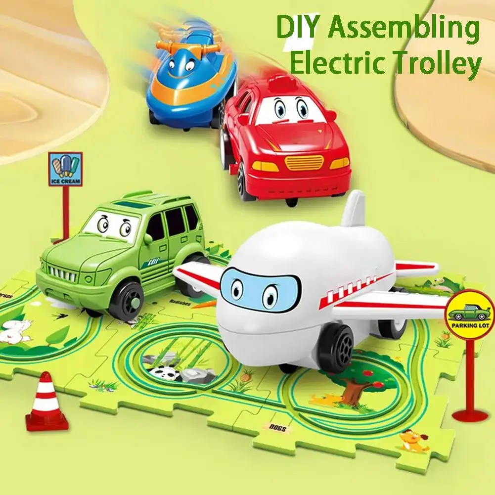 

Kids Logic Board Game Jigsaw Puzzles Toys Race Car Track Toys Slot Rail Toys For Kids Monetssori Educational Toys U1W3