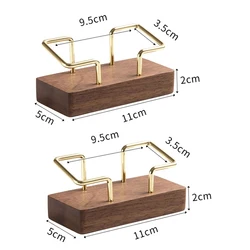 Wooden Desk Business Card Organizer and Display Stand (C)
