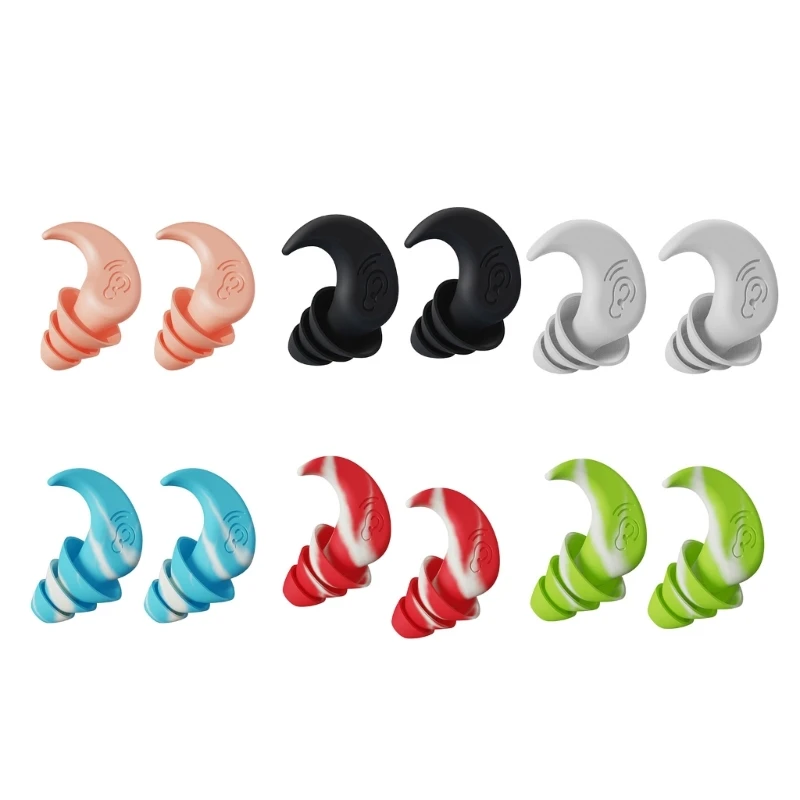 

1Pair Noise Reduction Silicone Eartip Three-layer Earplugs Anti-noise Hear Protect Ear Plugs for Sleep at Ease Working Dropship