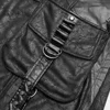 PUNK RAVE Men's Punk Removable Side Stereo Pocket Half Skirt Stage Performance Party Club Cosplay Men  Pants 6