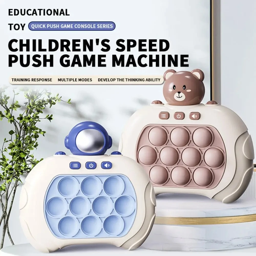 Pop Quick Push Bubbles Game Machine Kids Cartoon Fun Whac-A-Mole Squeezing Toys Anti Stress Sensory Bubble Pop Fidget Toy Gifts,fidget toys,fidget toy,fidget toy set,fingertip stress relief toy,fingertip decompression toy,decompression tool toy