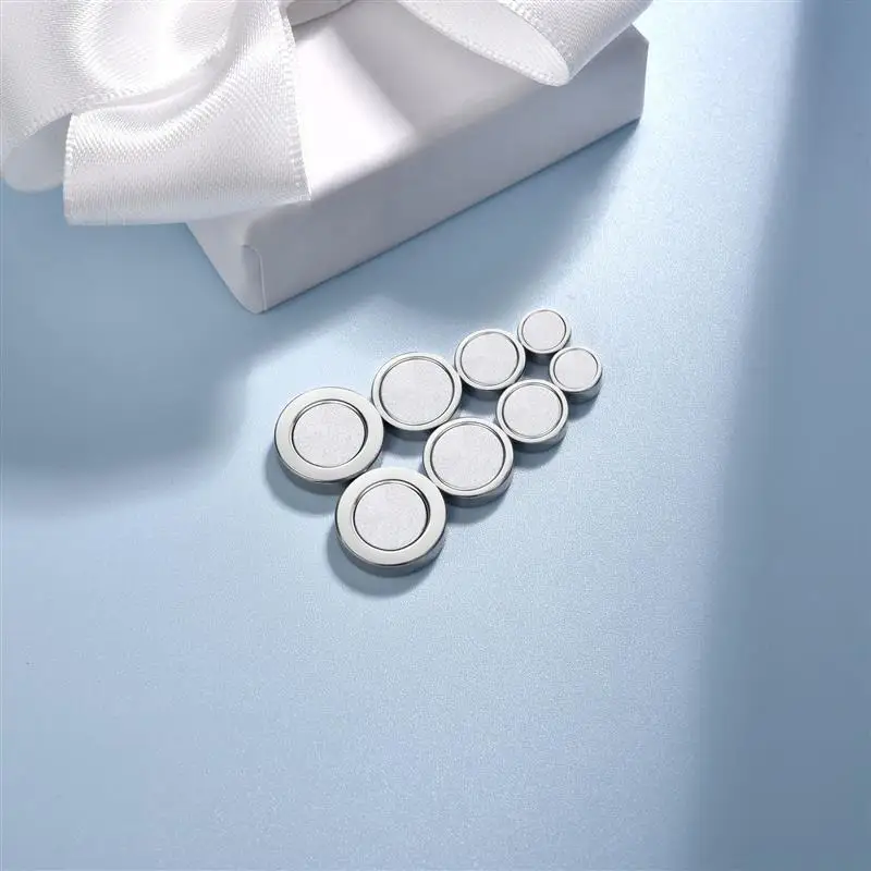 2pcs Round Non Piercing Strong Magnet Magnetic Punk Mens Ear Clip Women Earrings 6/8/10/12mm