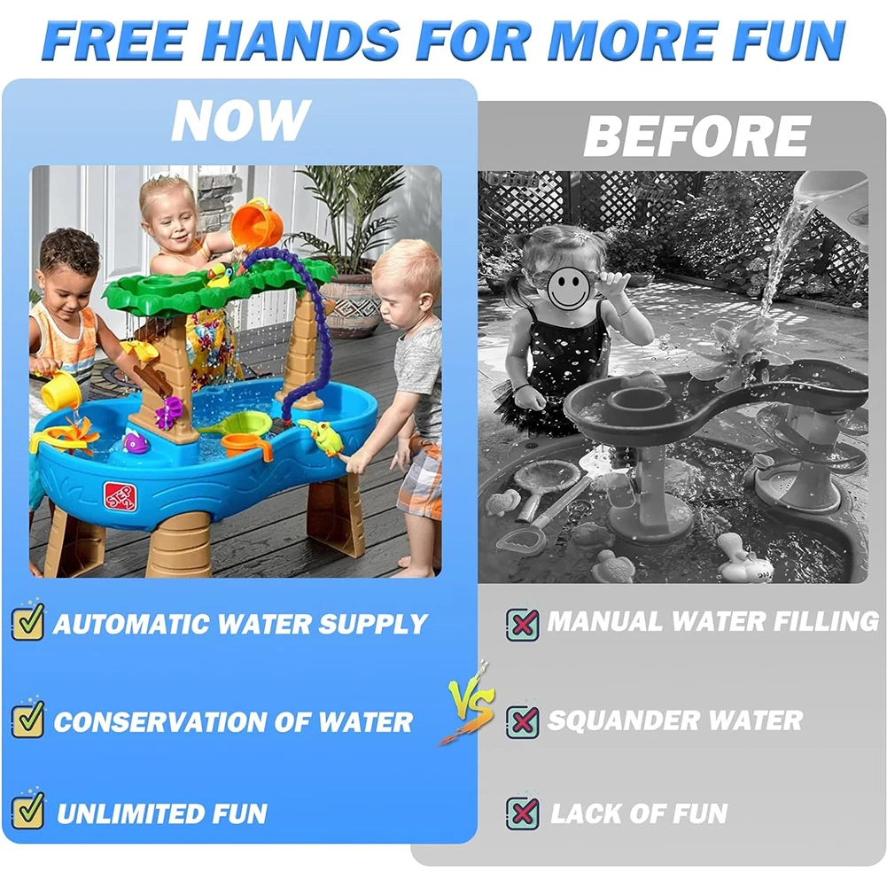 Pump and Splash Shady Oasis Automatic Water Supply Accessories Powerful Pump for Water Play Table Water Game Toys for Kids 3