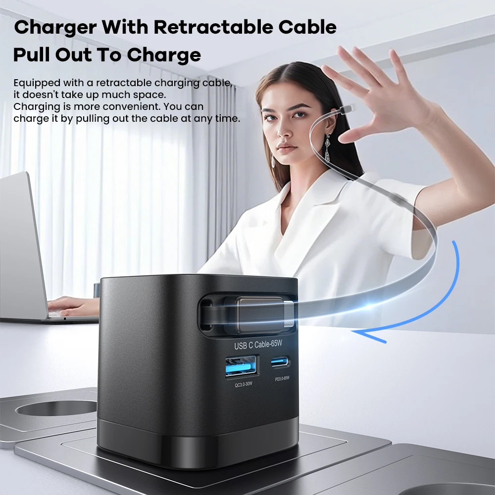 Caricatore USB C 65W GaN Tipo C Adattatore per caricabatterie per telefono a ricarica rapida per iPhone Samsung Xiaomi Caricatore da muro con spina EU/KR a ricarica rapida - Image 3
