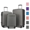Kono Large Check-In Suitcase, Lightweight Expandable ABS+PC Hardshell with 4 Spinner Wheels Travel Trolley Case, 20, 24, 28 Inch