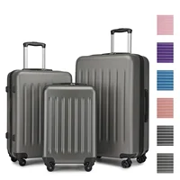 Kono Large Check-In Suitcase, Lightweight Expandable ABS+PC Hardshell with 4 Spinner Wheels Travel Trolley Case, 20, 24, 28 Inch