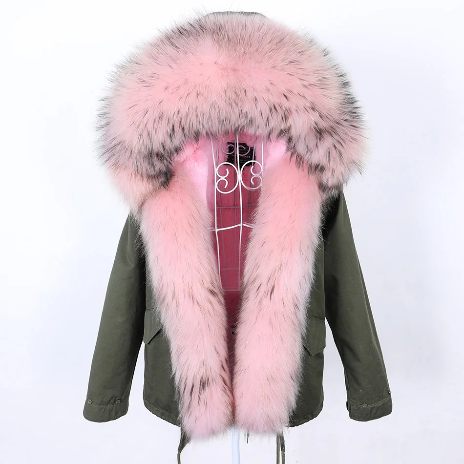 women's down coats & jackets Women's Winter Jackets 2022 Real Fox Fur Coat Female Short Natural Raccoon Big Fur Collar Parka Bomber Jacket Slim down coats Coats & Jackets