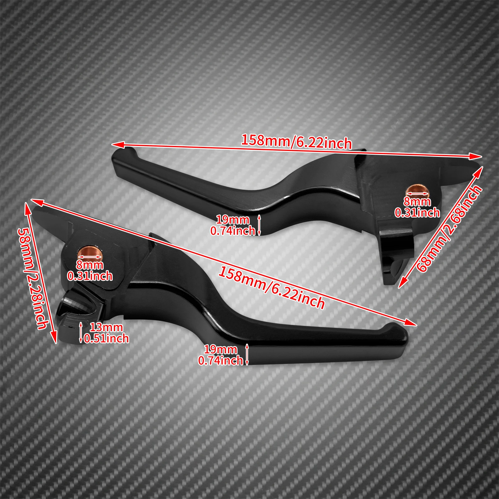 Brake Clutch Levers 3 Finger Motorcycle Handle Brake For Harley Touring Road Electra Street Glide FLTRXS