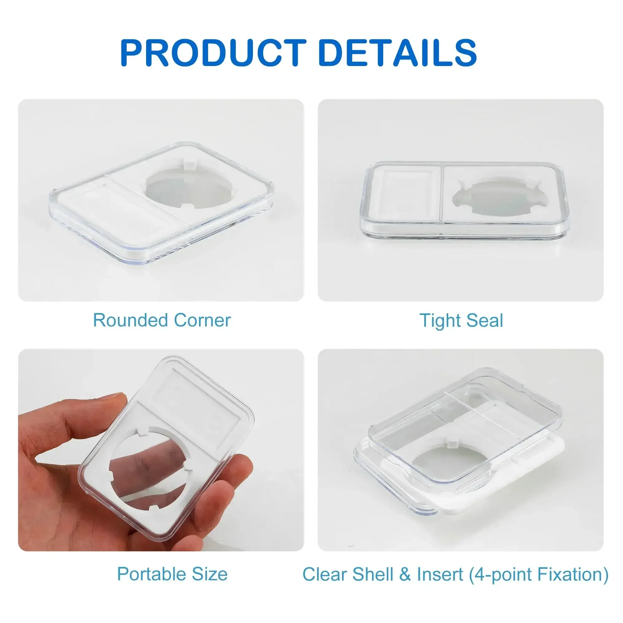 1pcs Plastic Storage Accessory Coin Plate Collectible Coin Holder Coin Display Plate Organiser Capsule Protection Display Stand 2