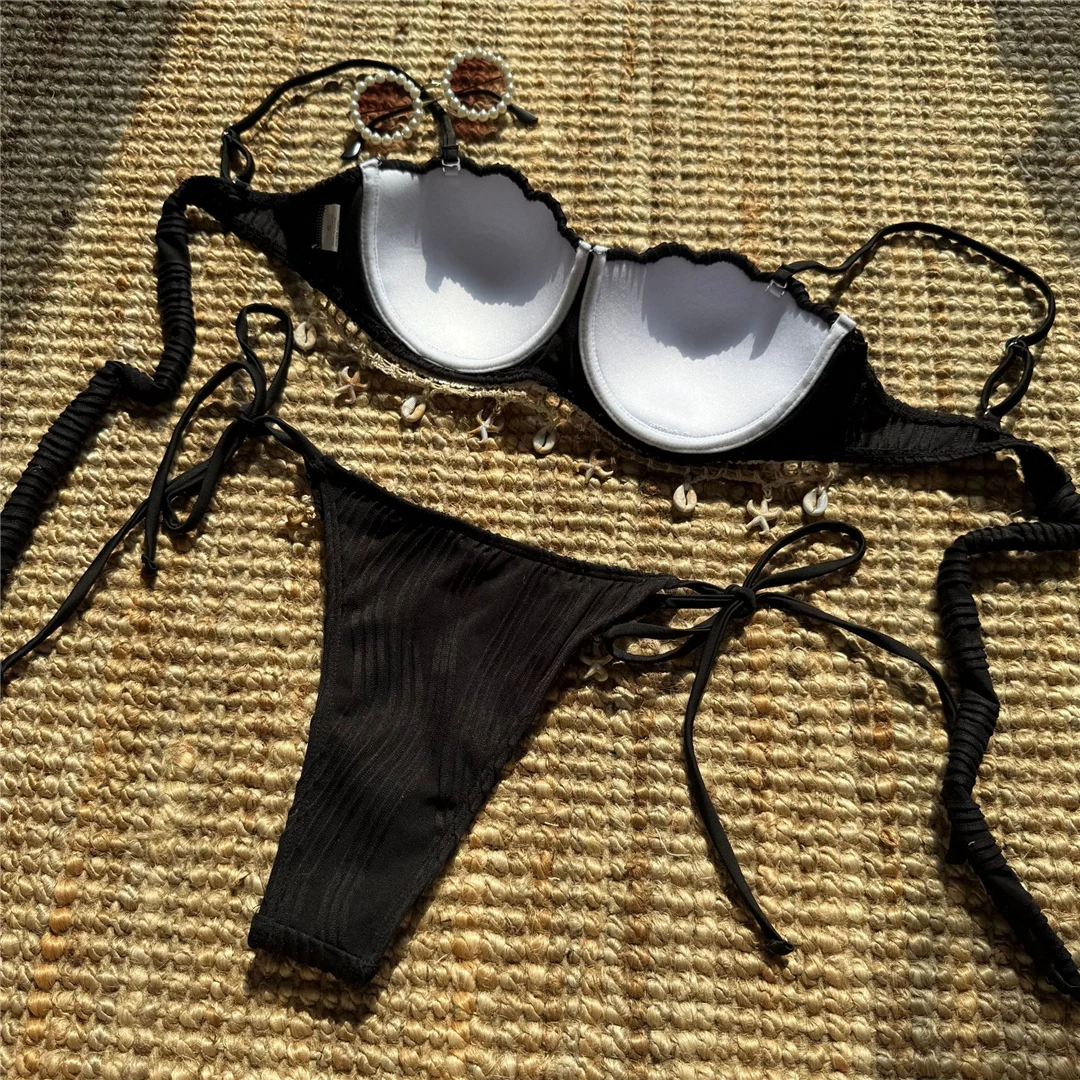 shell trim underwired bikini full display