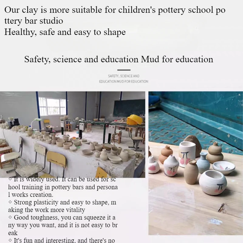 Soft White Pottery Clay for Kids Crafts and DIY Art Projects