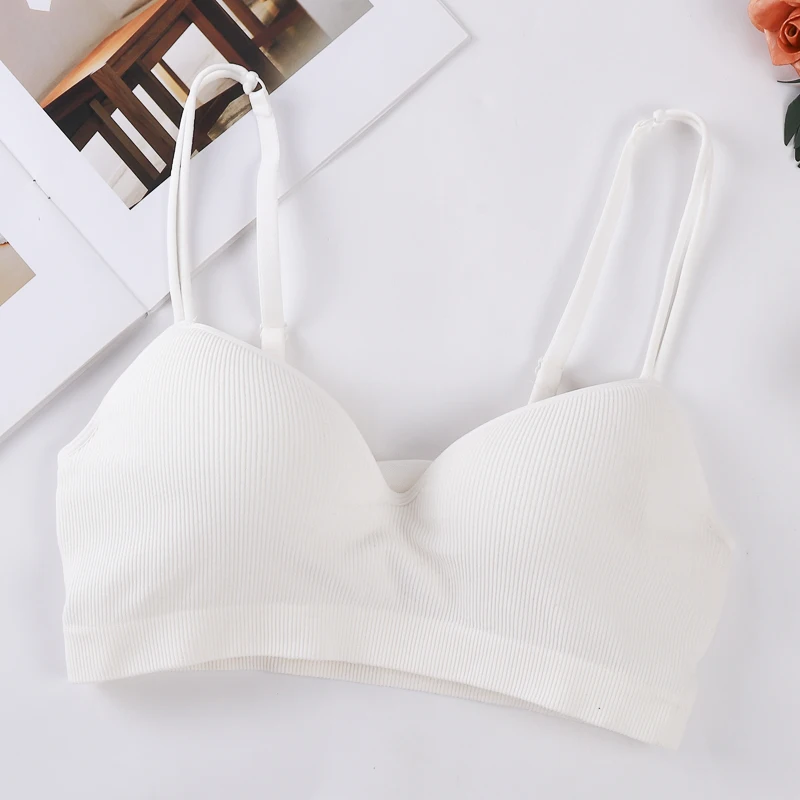 Women's Sports Base Bra with Thin Shoulder Straps and no buckle Sexy Bra Summer thin comfortable and breathable Bra