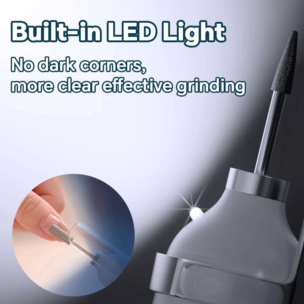 2-in-1 Handheld UV Nail Light and Electric Nail Drill Kit, Rechargeable LED Nail Lamp and Manicure Tool for Gel Nails, Polishing