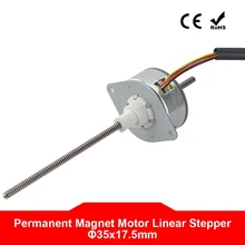

Permanent Magnet Motor 35x17.5mm PM Non-Captive Linear Stepper Motor 0.46A Lead 1.22mm/0.047" Lead Screw Length 139.7mm