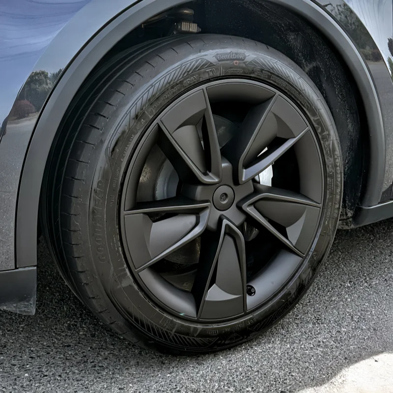 4 個テスラモデル Y ジュニパー 2025 19 インチホイールキャップ車の