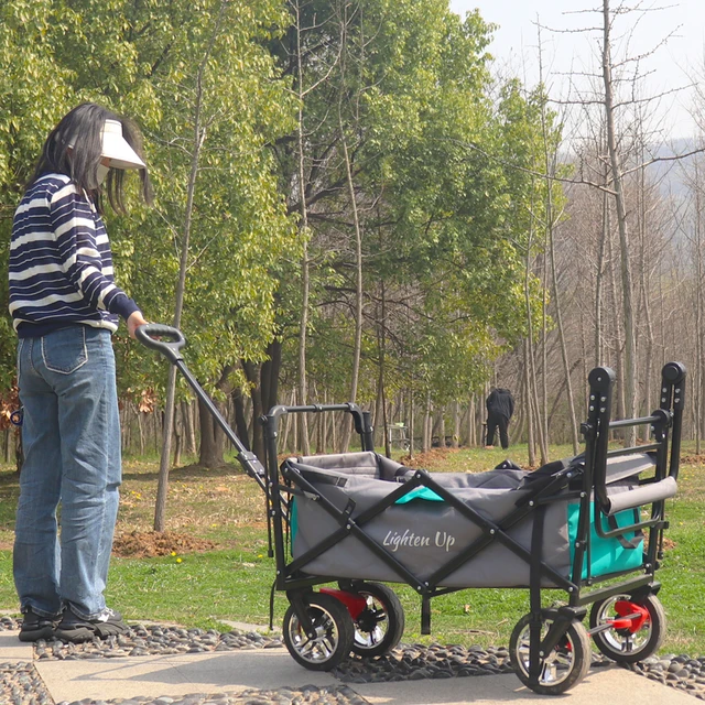 Hordozható Összecsukható Háztartási Élelmiszerbolt Bevásárlókosár Nagy Kapacitású Többfunkciós Állítható Fogantyú Piknikautó Lombkorona - Image 6