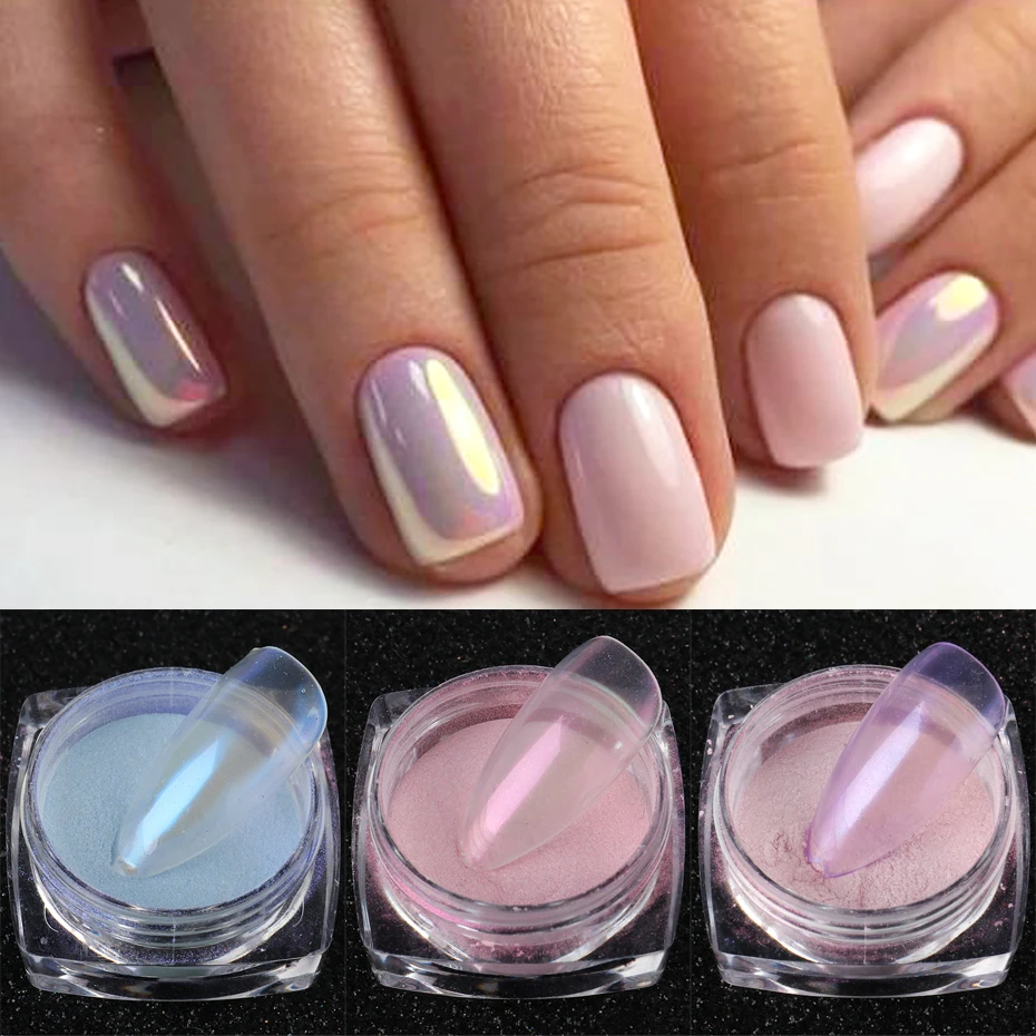 Newest Arrival Shimmer Rainbow Mirror Chrome Moonlight Nail Powder Pigment  - China Moonlight Mirror Powder, Mirror Nail Pigment