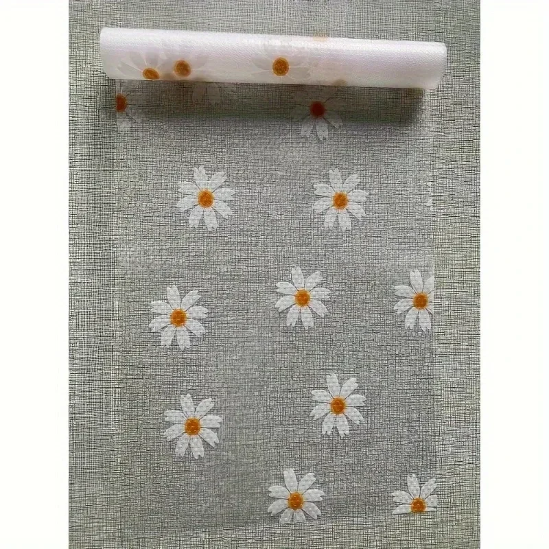 Daisy Shelf Liner for Kitchen Cabinets Non-Adhesive Drawer Liner Non-Slip Refrigerator Waterproof Fridge Pad Cupboard Mat drawer liner shelf liner fridge shelf liner
